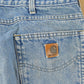 Vintage 2000s Carhartt Flannel Lined Denim Work Jeans Men's 34 x 29