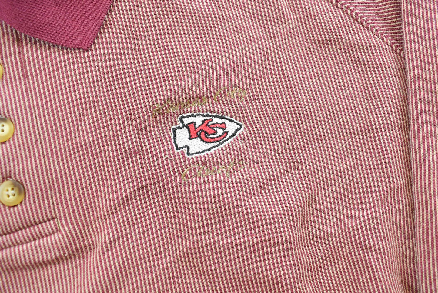 Vintage 1990s Lee Sport Kansas City Chiefs Collared Henley Sweatshirt Men's XL