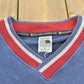 Vintage 1990s Russell Athletic Salem Witches Embroidered V-Neck Sweatshirt Men's L