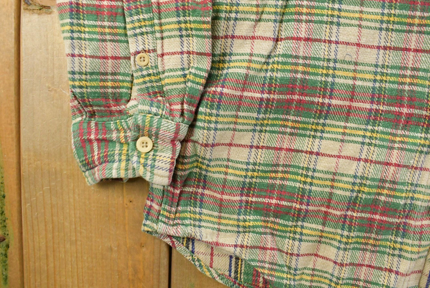 Vintage 1990s J Crew Plaid Flannel Button Up Shirt Men's XS