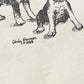 Vintage 1988 Puppies Dog Print Crewneck Sweatshirt Men's M