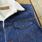 Vintage 1990s Wrangler Sherpa Lined Denim Vest Jacket Men's L