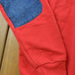 True Vintage 1970s Quarter Zip Denim Accents Collared Sweatshirt Men's XL