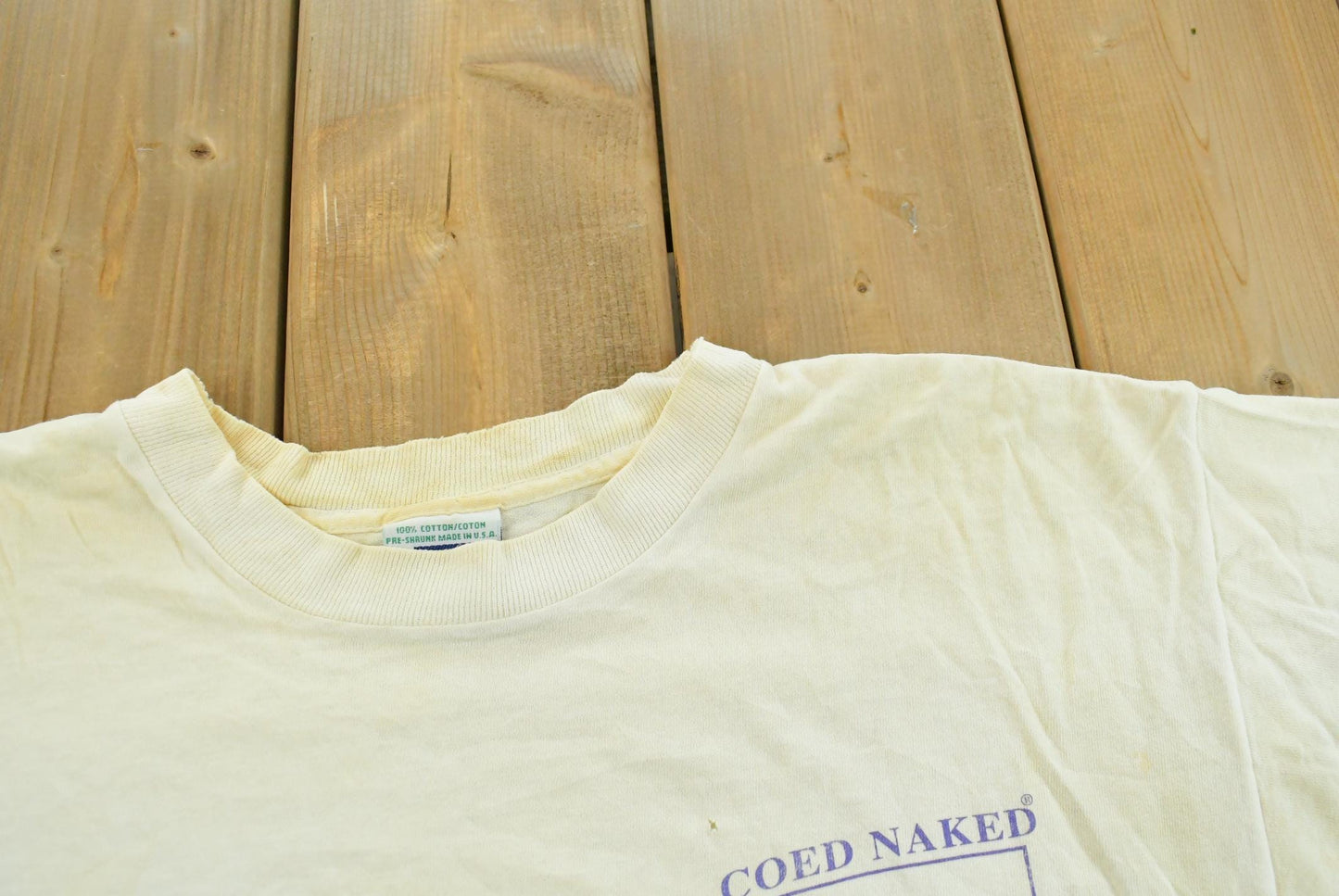 Vintage 1990s Coed Naked Gymnastics T-Shirt Men's L