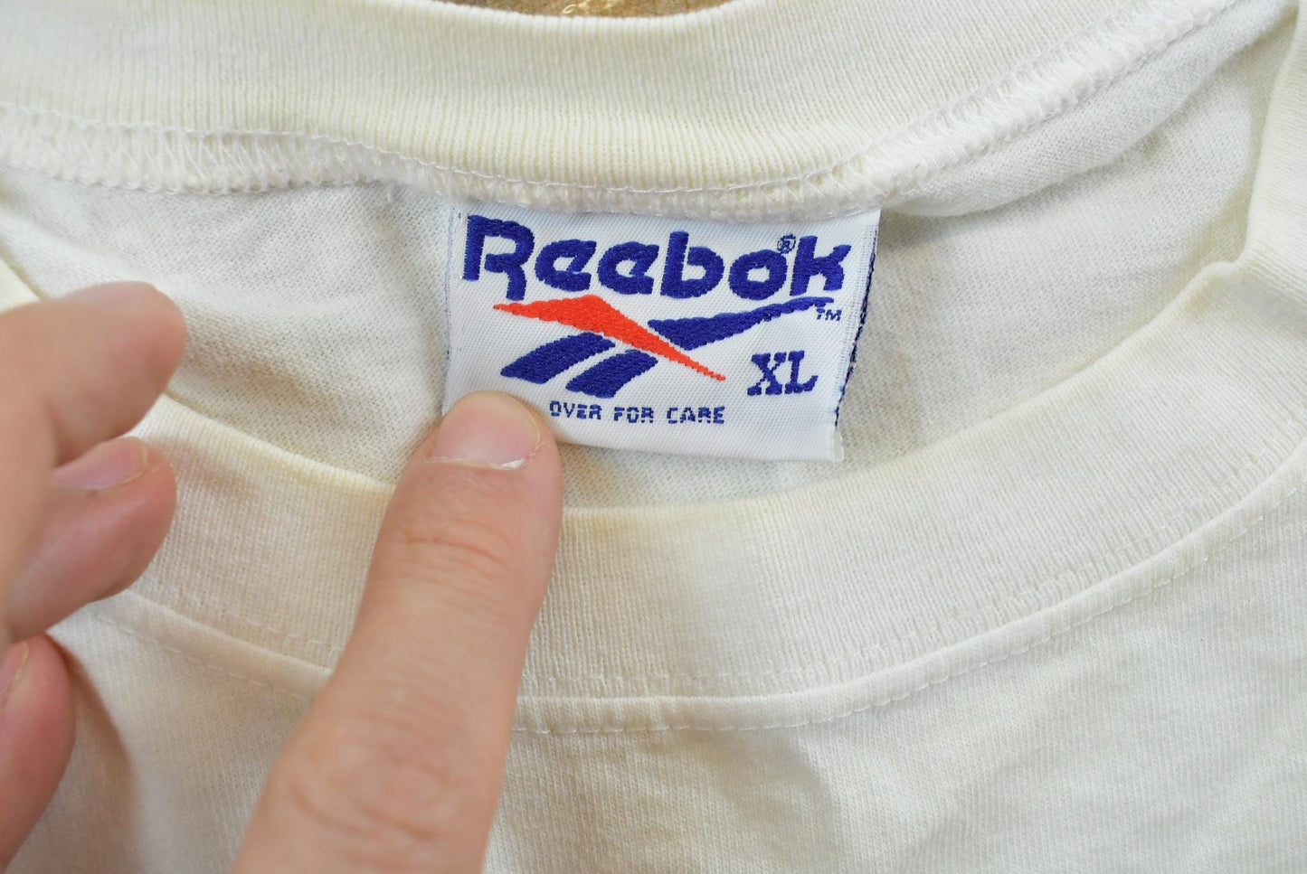 Vintage 1990s Abstract Reebok Promotional T-Shirt Men's Cropped XL