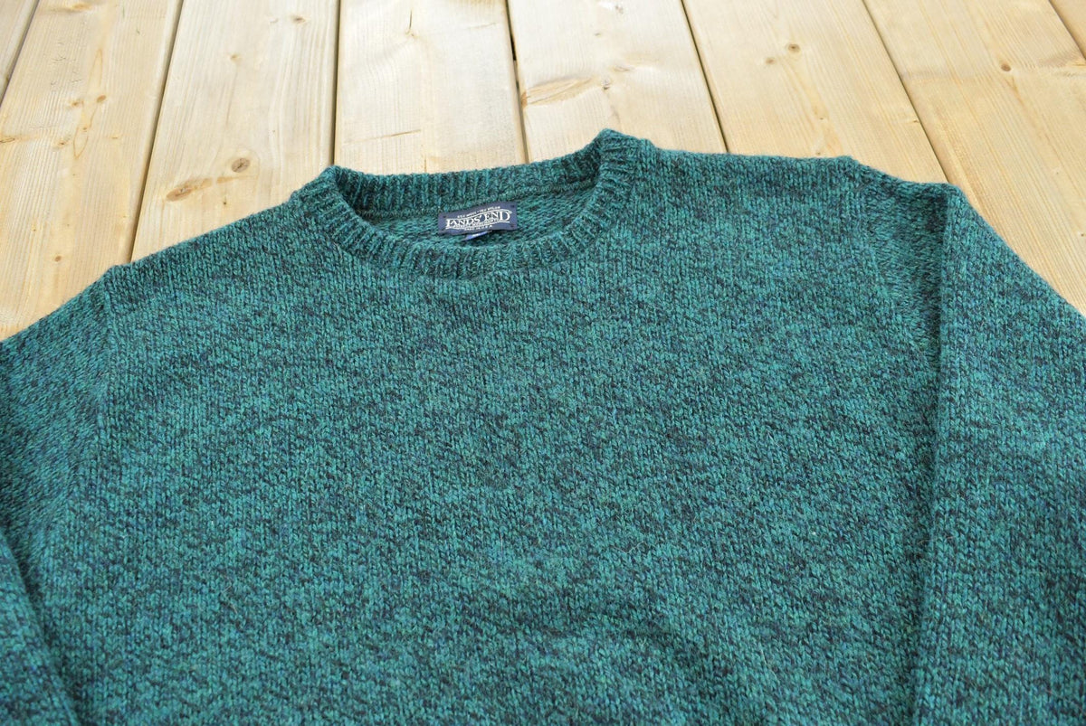 Vintage 1990s Lands' End Wool Knit Sweater Men's XL