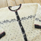 Vintage 1990s Hand Knit Jones New York Mohair Wool Blend Knit Cardigan Sweater Women's 2X