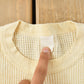 Vintage 1970s Thermal Waffle Knit Long Sleeve Shirt Men's M-L
