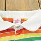 Vintage 1980s Sears Striped Rugby Polo Collared Sweatshirt Youth 6