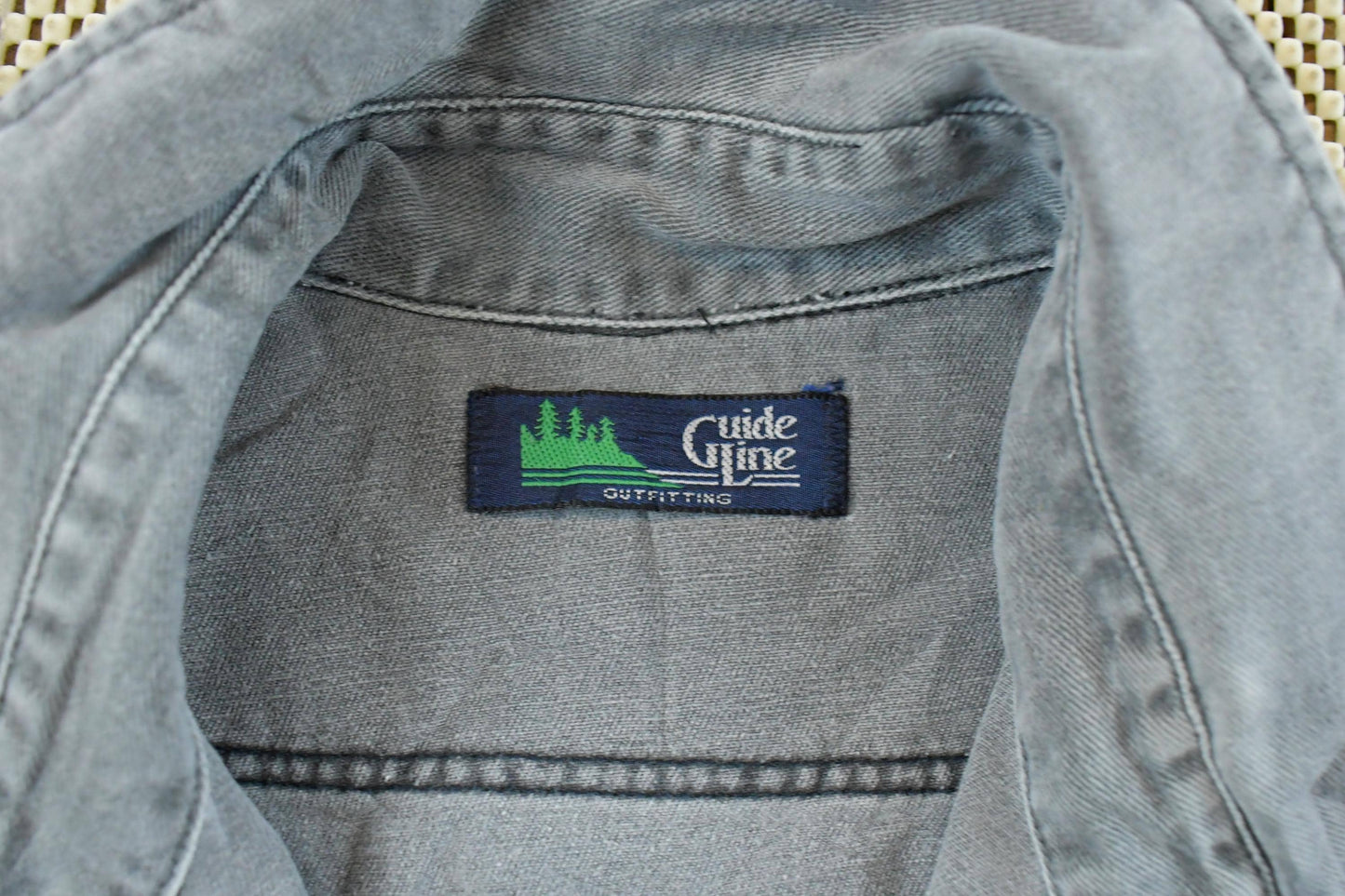 Vintage 1990s Guide Line Sun Faded Button Up Shirt Men's L