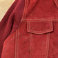 Vintage 1990s Cold Water Creek Leather Suede Knit Jacket Women's L