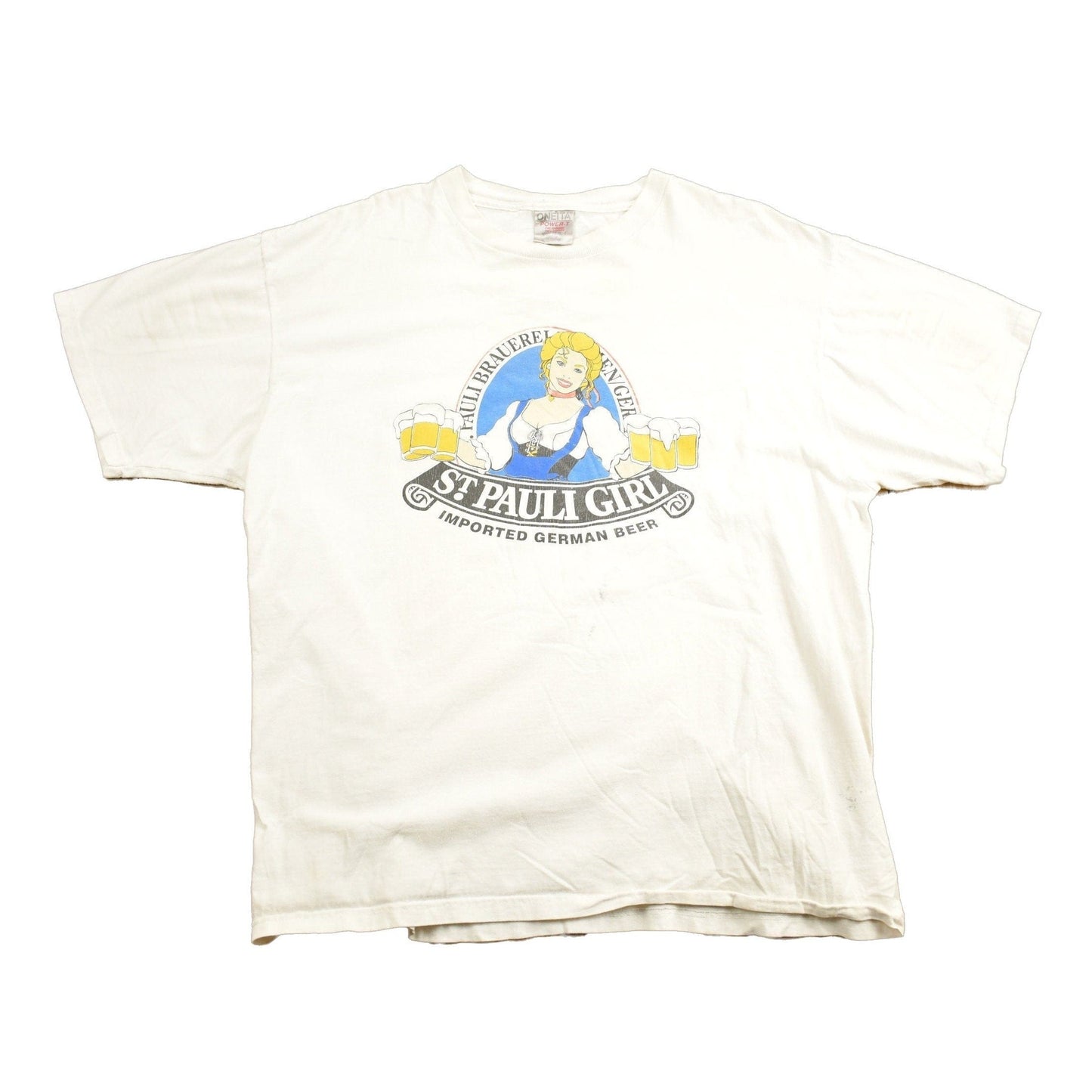 Vintage 1990s St Pauli German Beer Graphic T-Shirt Men's XL