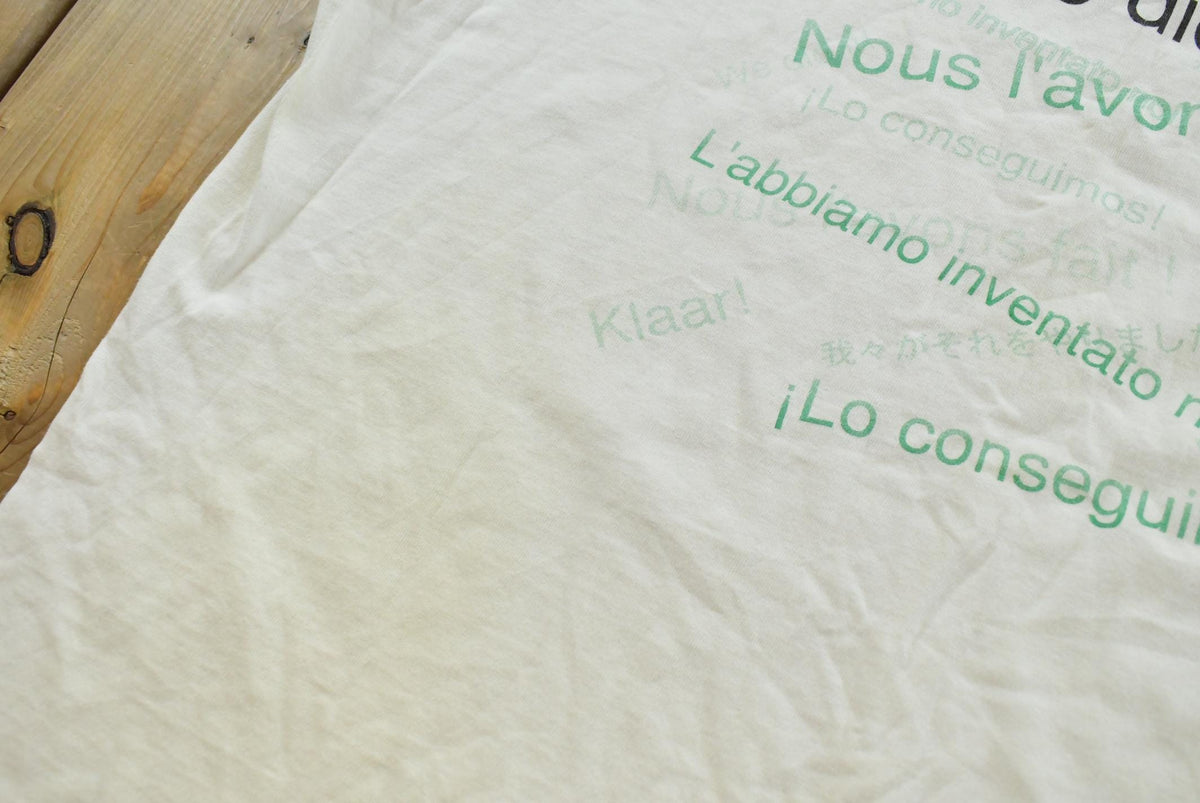 Vintage 1990s We Did It Multiple Languages Translation Promotional T-Shirt Men's L