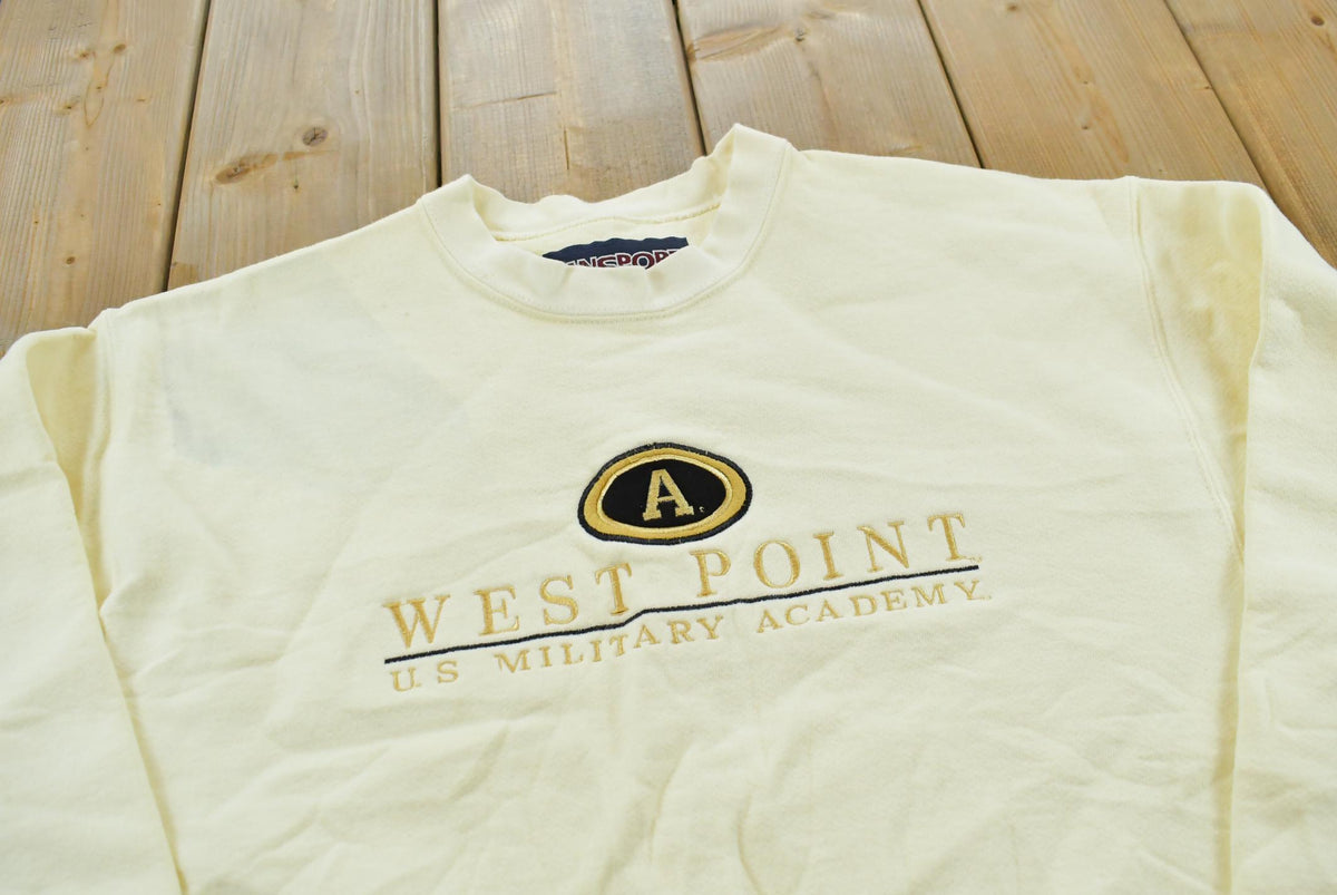 Vintage 1990s Jansport West Point US Military Academy Embroidered Crewneck Sweatshirt Men's S