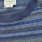 Vintage 1990s LL Bean Wool Knit Striped Sweater Men's L