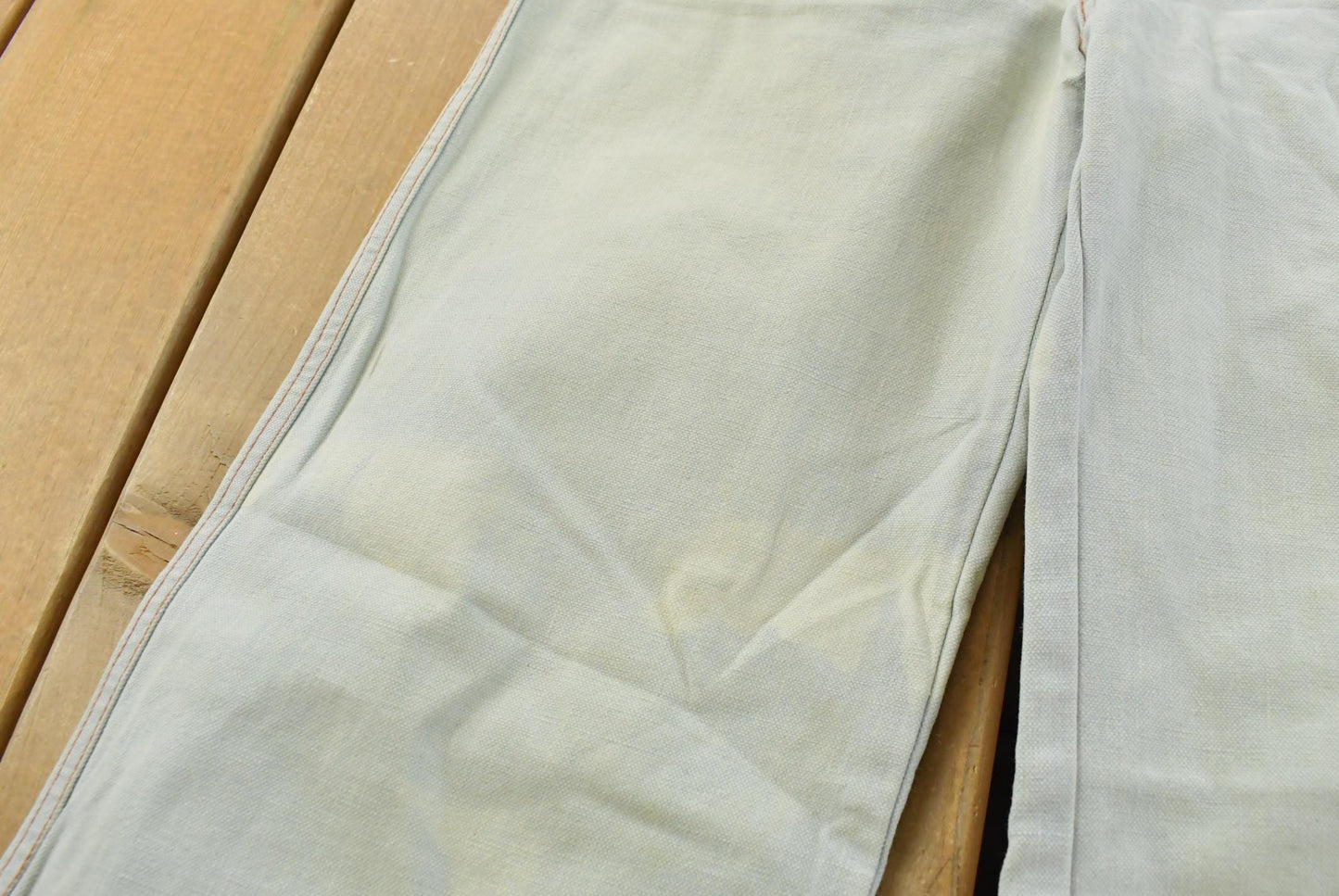 Vintage 1980s Gledson Bell Bottom Denim Light Wash Blue Jeans Men's 27 x 31
