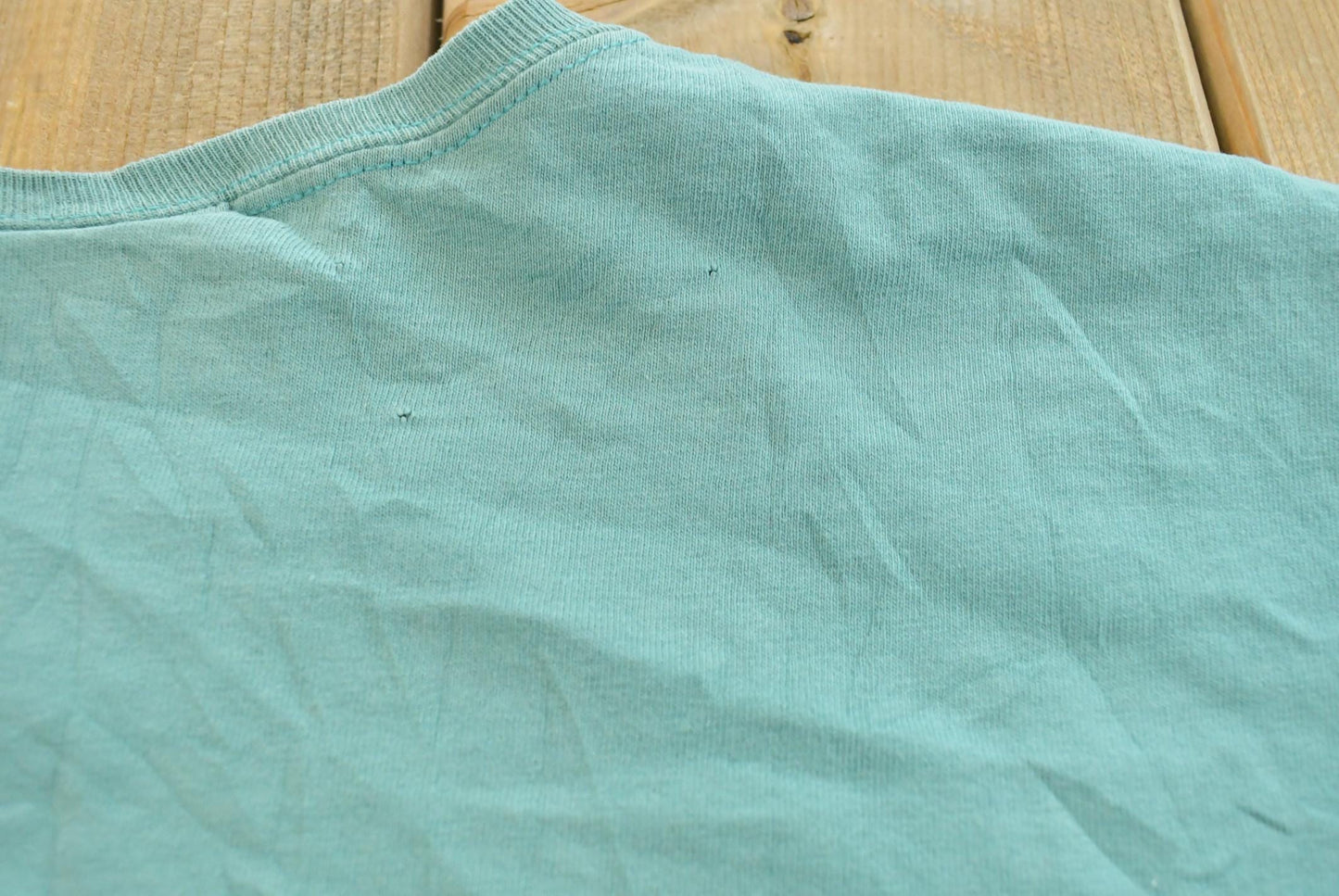 Vintage 1990s Hanes Her Way Teal Blank T-Shirt Men's L