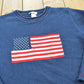 Vintage 1990s Parkhurst Cotton Acrylic Knit American Flag Sweater Men's L