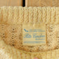 Vintage 1980s Rita Condron Fisherman Ribbed Wool Hand Knit Sweater Men's L