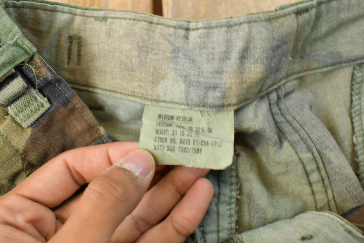 Vintage 2000s Army Military Woodland Camo Cargo Pants Men's Medium