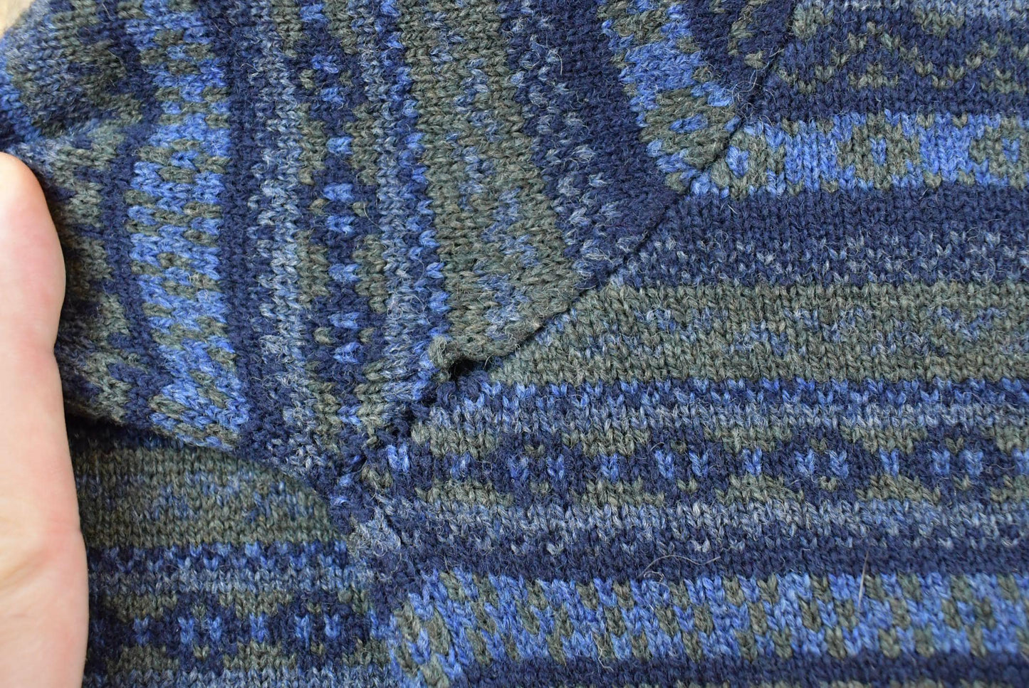 Vintage 1990s LL Bean Wool Knit Striped Sweater Men's L