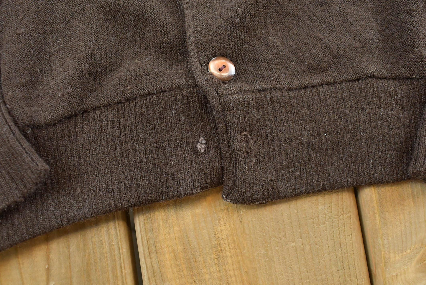 Vintage 1980s JC Penney Acrylic Knit Brown Cardigan Men's M