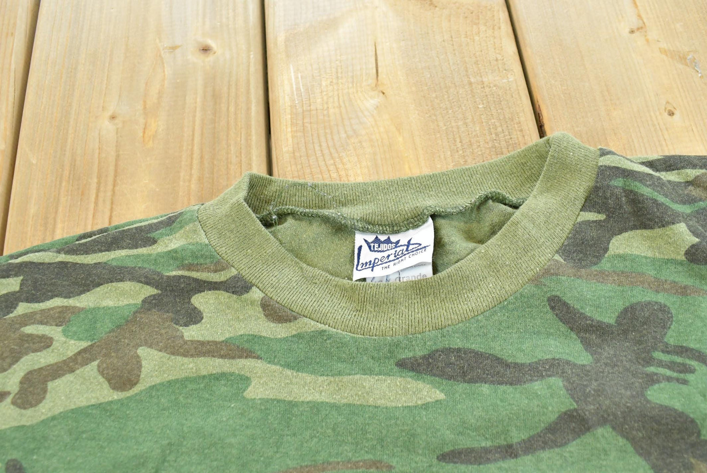 Vintage 1990s Woodland Camo Pocket T-Shirt Men's XL