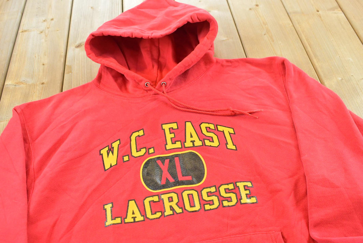 Vintage 2000s Champion WC East Lacrosse Reverse Weave Hoodie Sweatshirt Men's XL