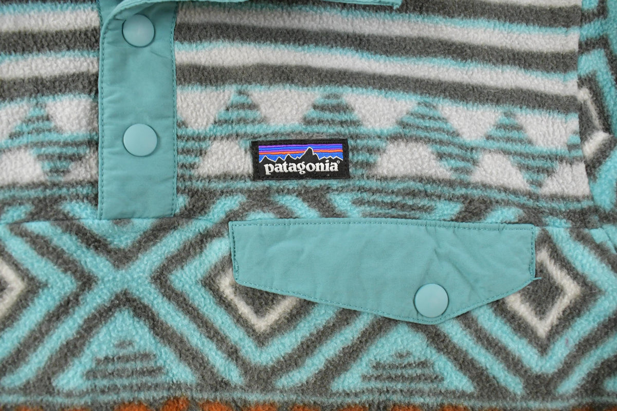 Vintage 2000s Patagonia Synchilla Aztec Fleece Snap T Sweater Youth XL