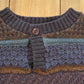 Vintage 1990s Crossings Striped Knitted Henley Sweater Men's L