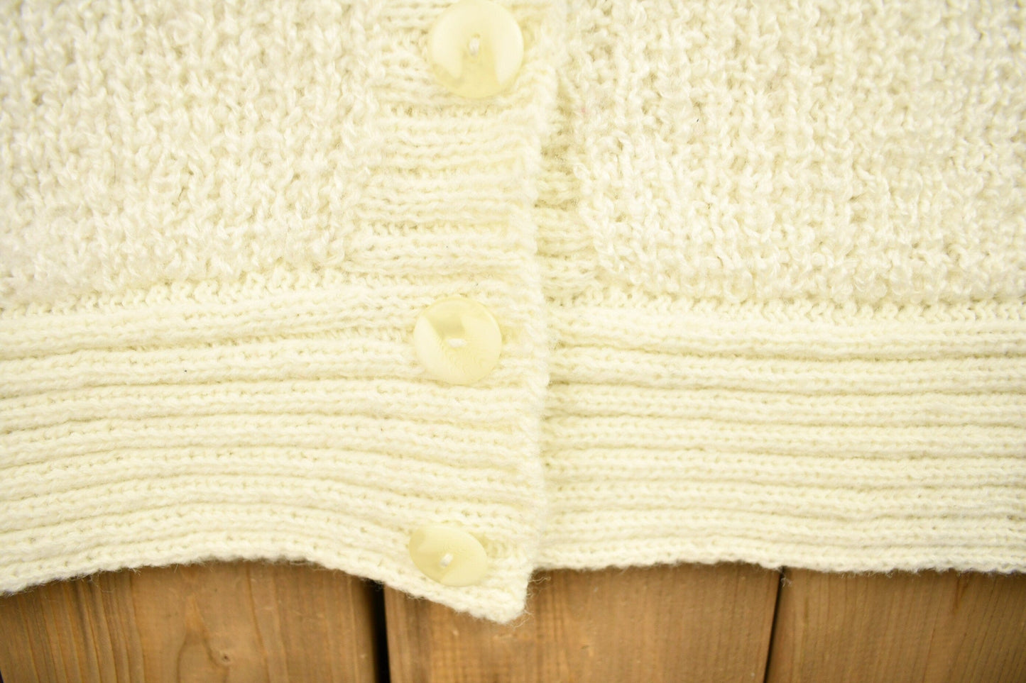 Vintage 1990s Knitted Blank Cardigan Sweater Men's Small