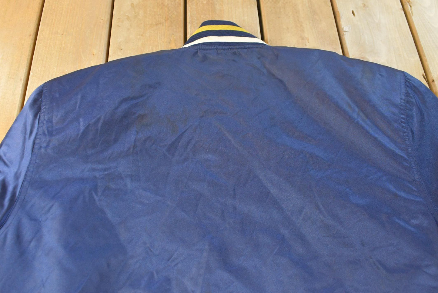 Vintage 2000s University of Michigan Wolverines Nylon Satin Bomber Jacket Men's XL