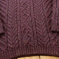 Vintage 1980s Lands' End Heavyweight Wool Cable Knit Crewneck Sweater Women's L