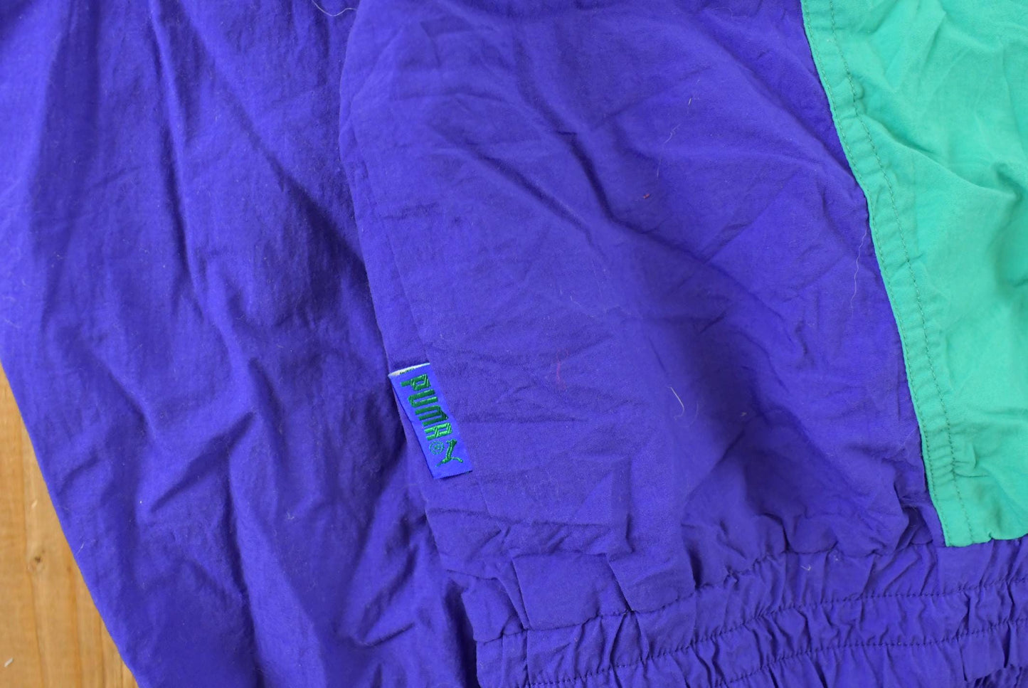 Vintage 1990s Puma Abstract Full Zip Windbreaker Jacket Women's Medium