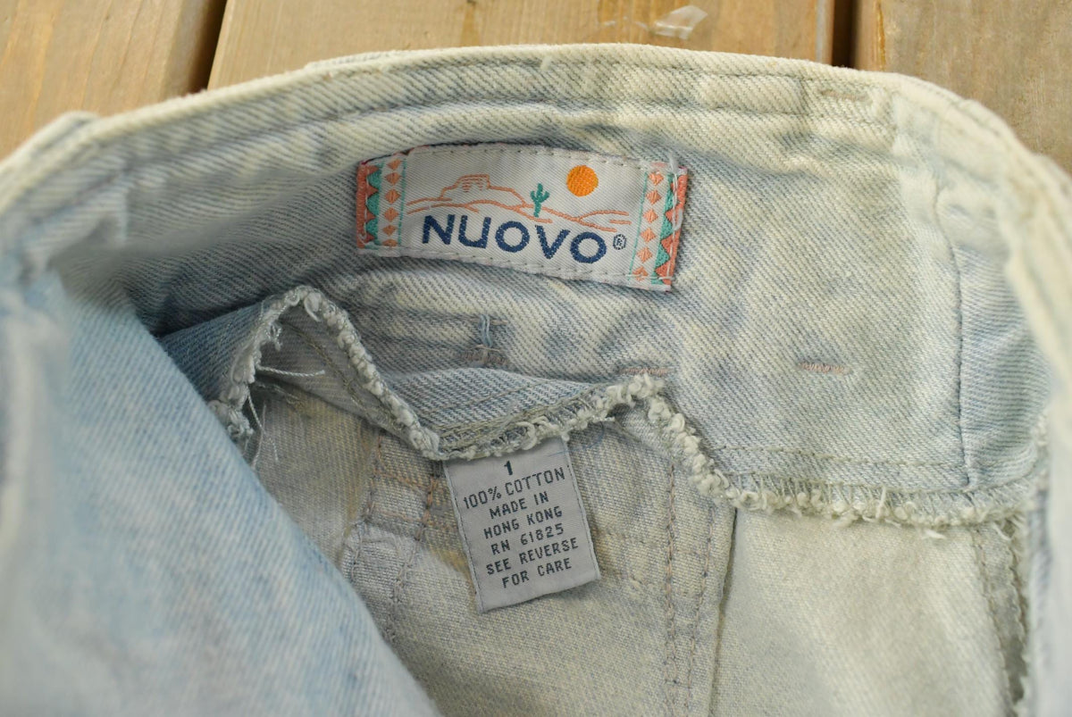 Vintage 1990s Nuovo Womens Acid Wash Denim Jeans Women's Size 23 x 30.5