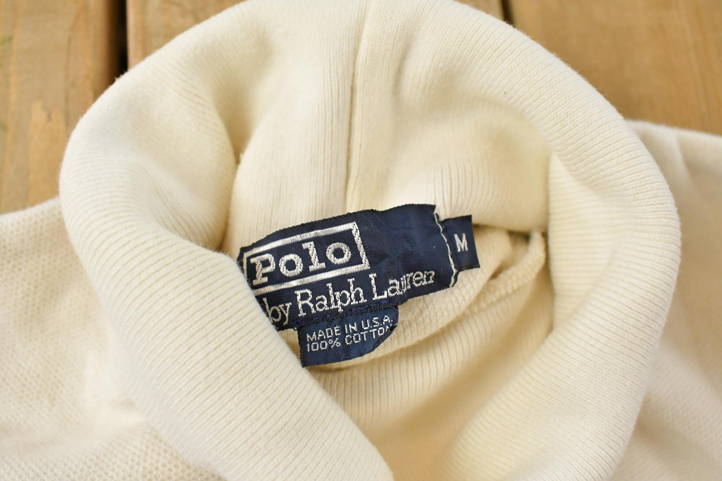 Vintage 1990s Polo Ralph Lauren Turtleneck Sweatshirt Men's Medium