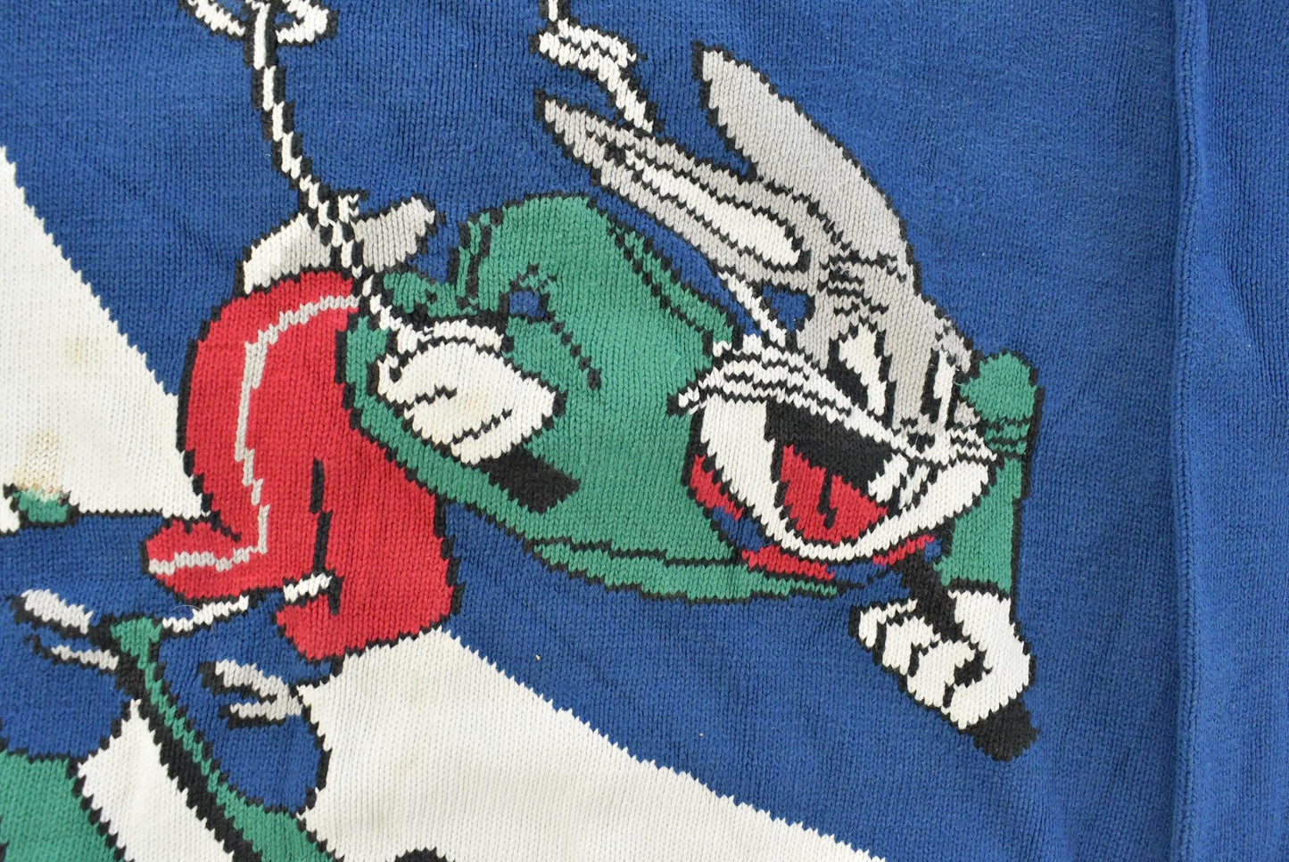 Vintage 1993 Looney Tunes Suicide Skier Knit Crewneck Sweater Men's S-M