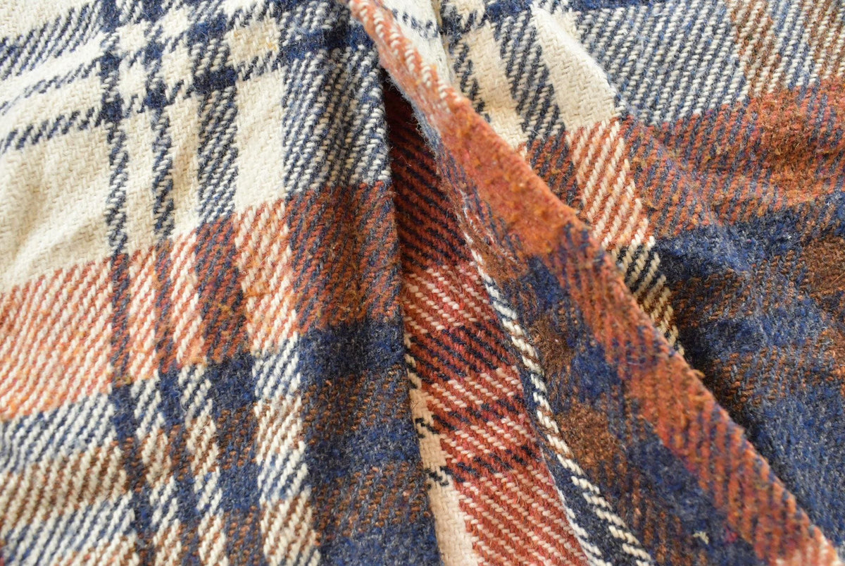 Vintage 1980s Campus CPO Wool Blend Plaid Flannel Button Up Shirt Men's L