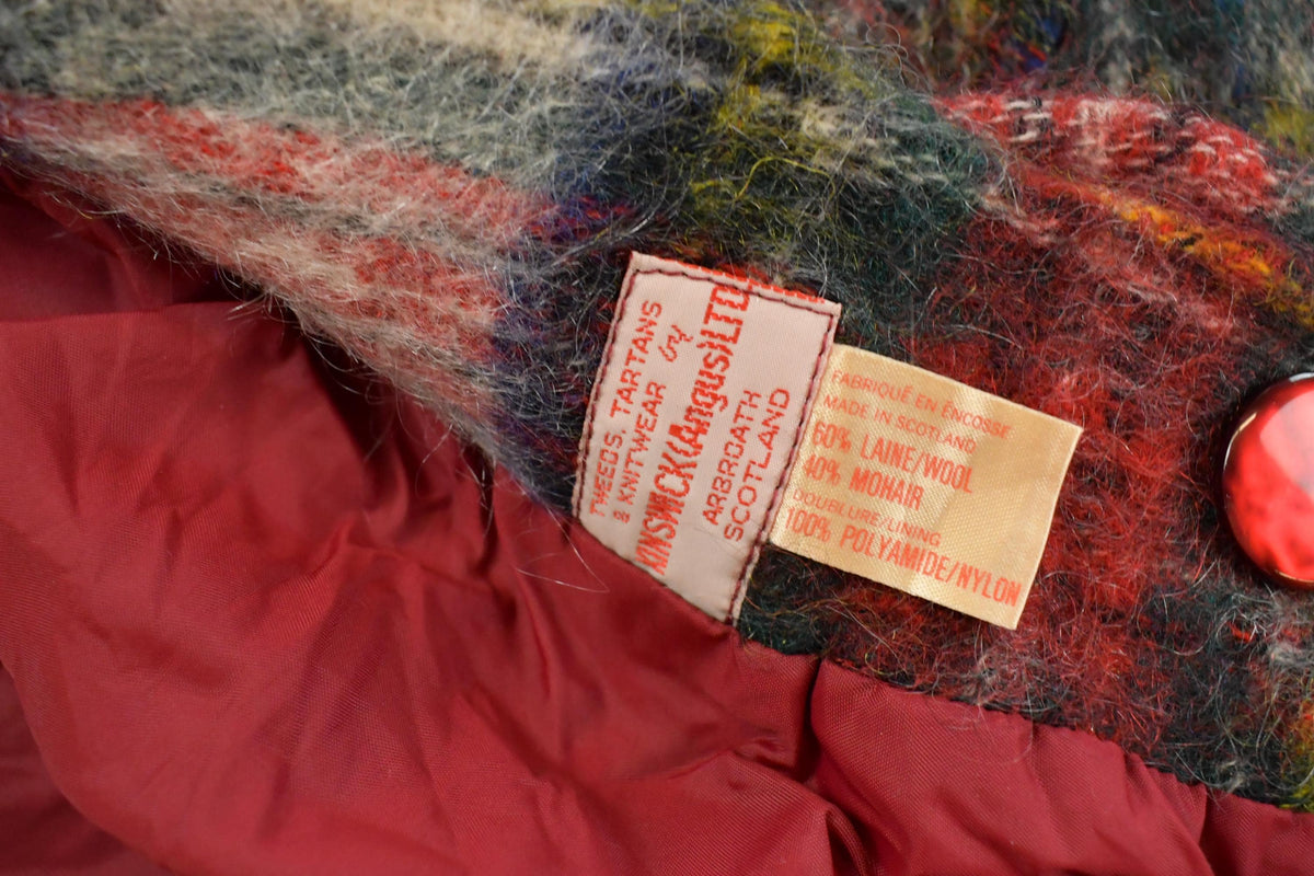 Vintage 1960s Kinswick Wool Mohair Cape Poncho Jacket Men's L