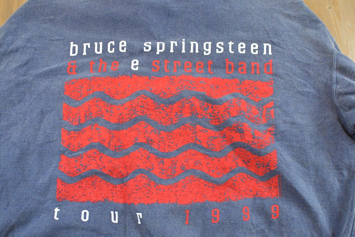 Vintage 1999 Bruce Springsteen & E Street Band Tour Quarter Zip Hoodie Men's XL / 90s Band Promo / Athleisure / Streetwear / 90s Sweatshirt