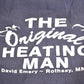Vintage 1990s The Original Heating Man Souvenir Zip Up Hoodie Sweatshirt Men's M