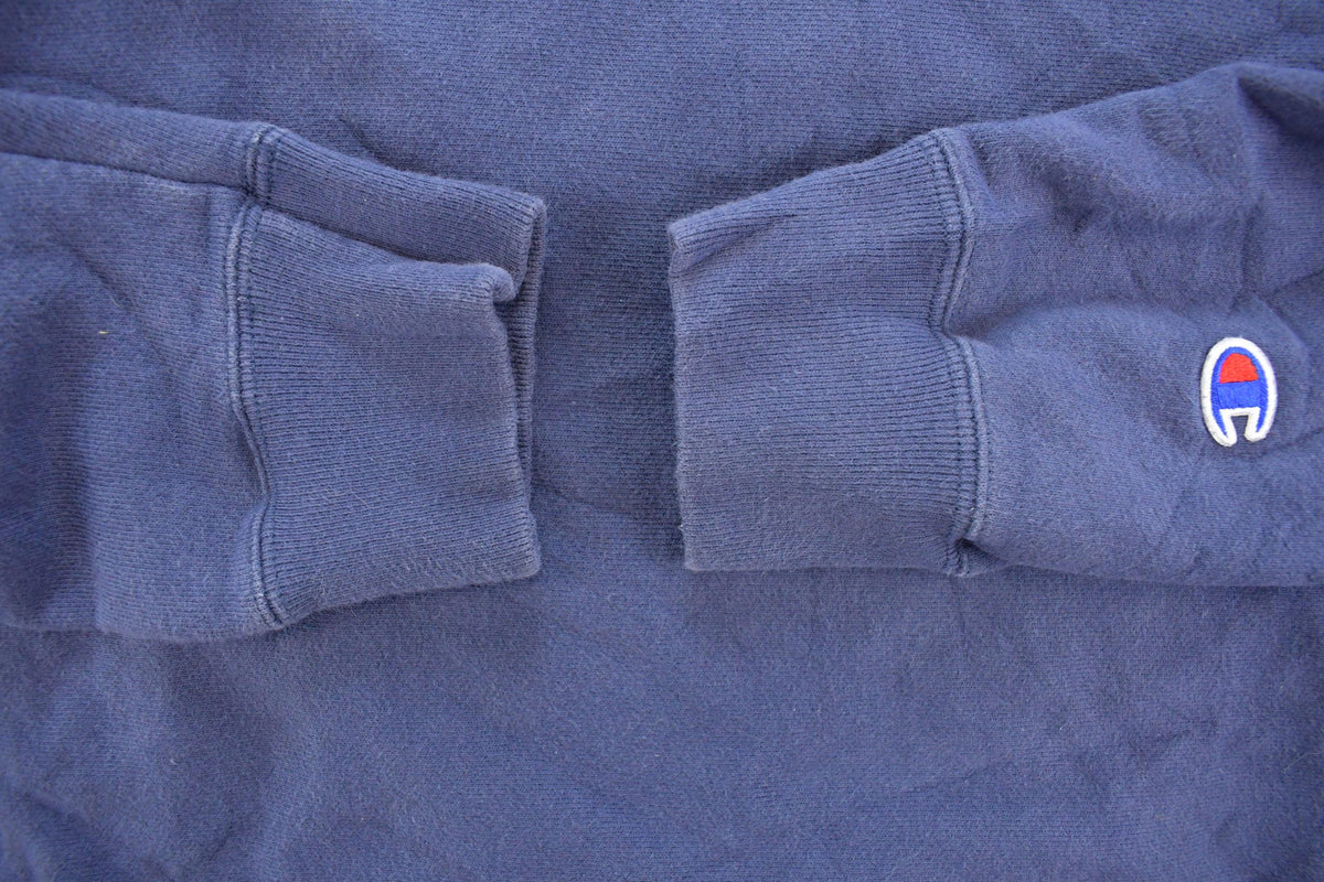 Vintage 2000s Champion Reverse Weave Blank Navy Blue Crewneck Sweatshirt Men's L