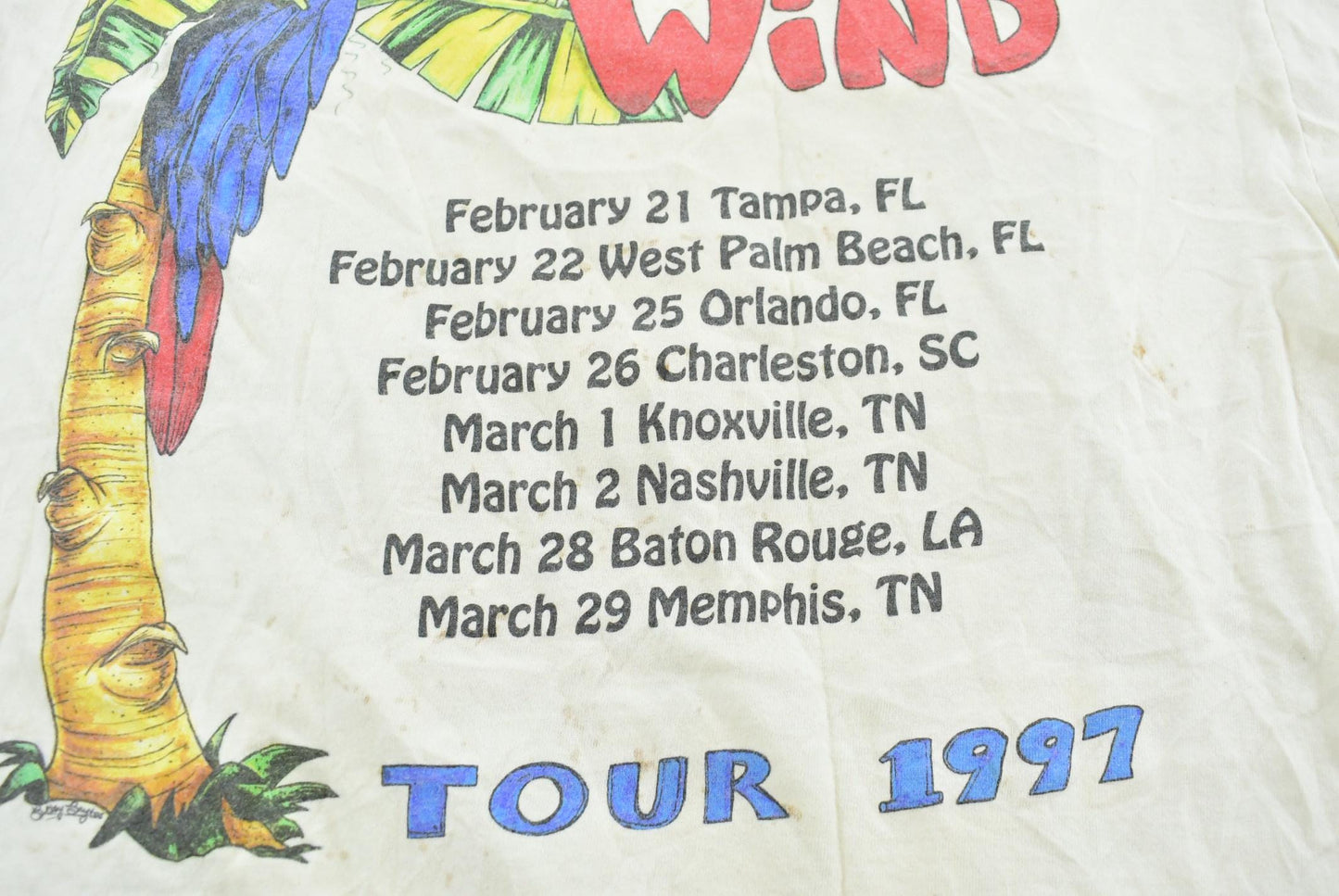 Vintage 1997 Giant Jimmy Buffett Banana Wind Tour T-Shirt Size M Men's Medium