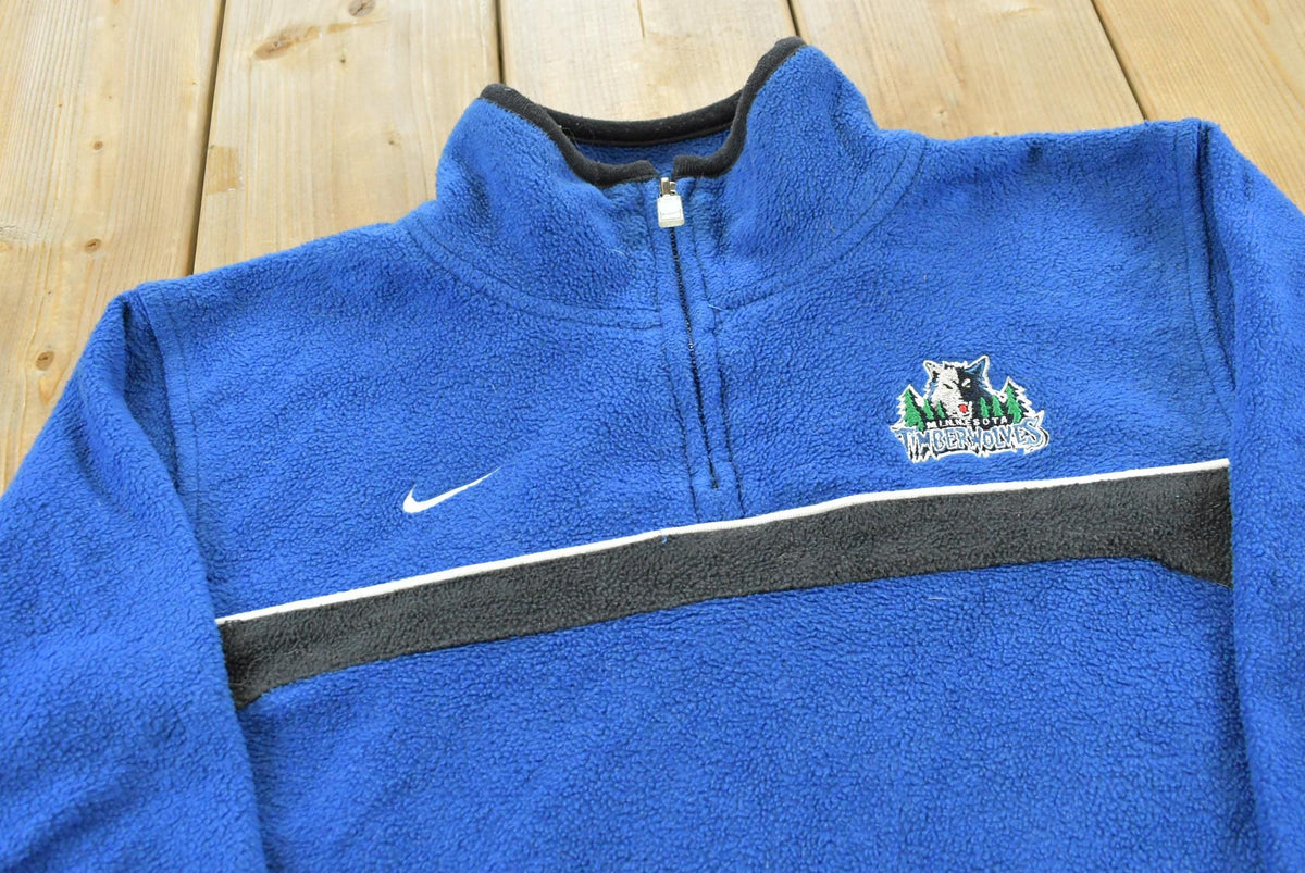 Vintage 1990s Nike Team Minnesota Timberwolves NBA Fleece Crewneck Sweatshirt Youth L Men's Large