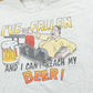 Vintage 1990s Fallen Cant Reach My Beer Funny Graphic T Shirt Men's 2XL