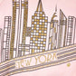 Vintage 1990s New York Skyline Golden Sparkle Crewneck Sweatshirt Women's L