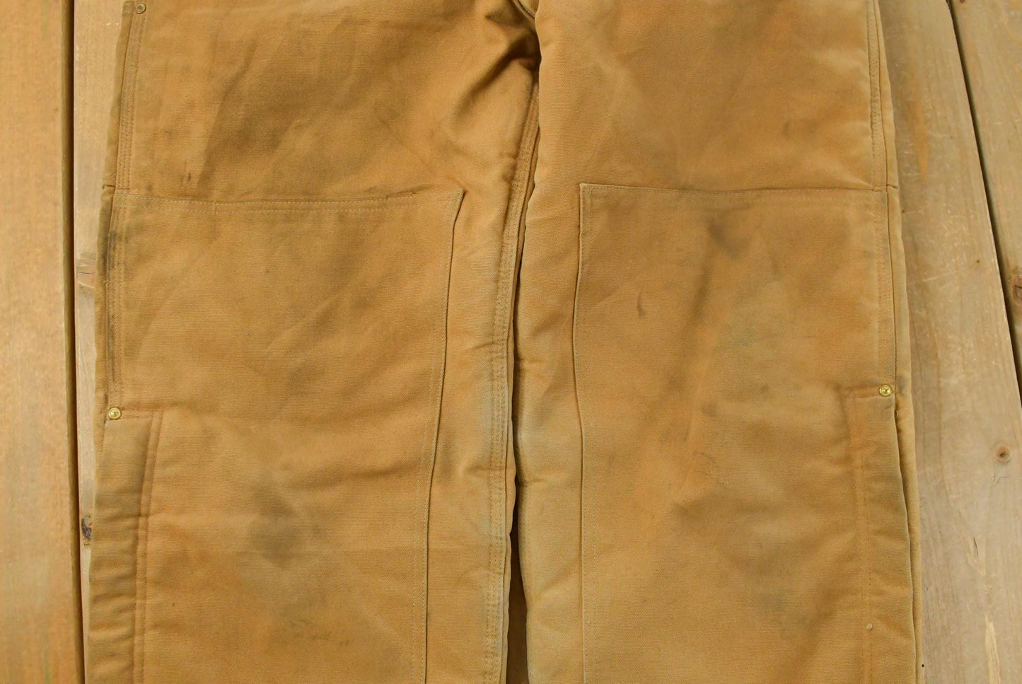 Vintage 1990s Carhartt Double Knee Insulated Canvas Bib Overalls Men's 39 x 32