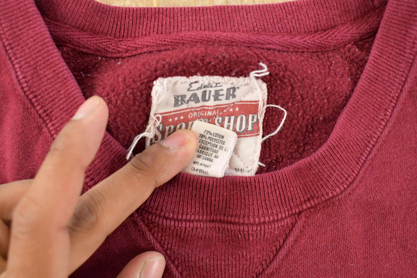 Vintage 1990s Eddie Bauer Spell Out Heavyweight Crewneck Sweatshirt Men's L