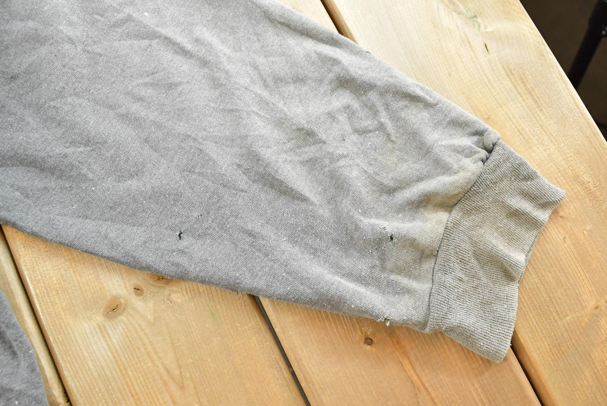 Vintage 2000s Faded Gray Blank Zip Up Hoodie Sweatshirt Men's 2XL