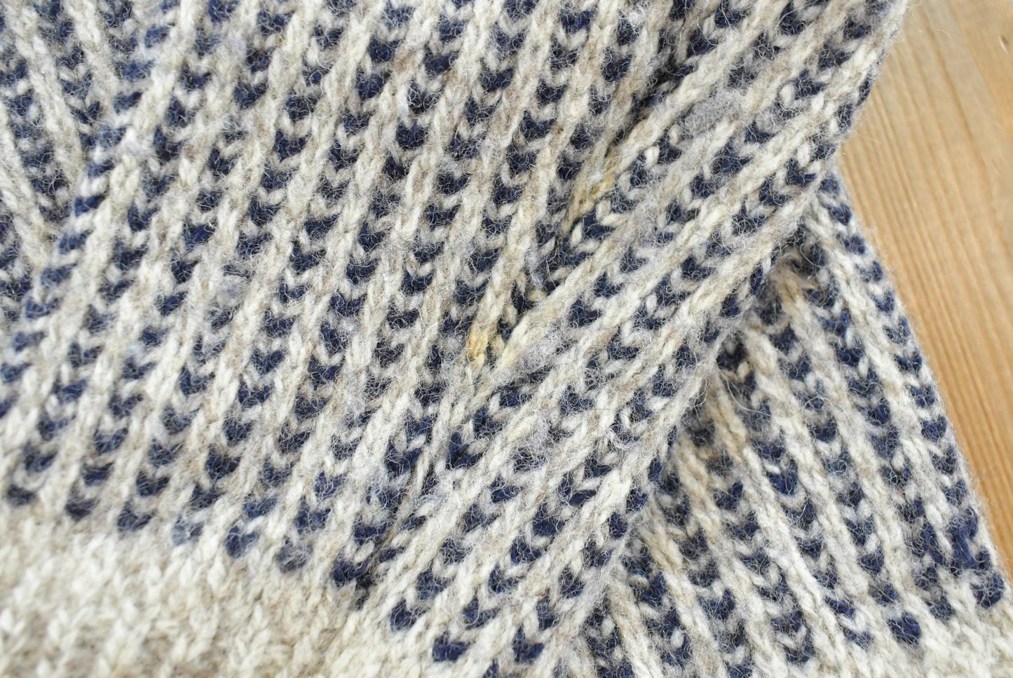 Vintage 1970s LL Bean Striped Knit Wool Sweater Men's S